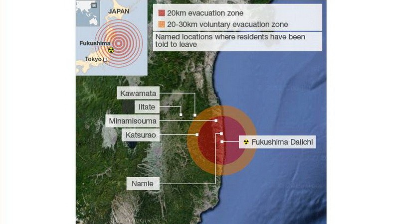 Evakuačná zóna okolo Fukušimy, rozšírenie
